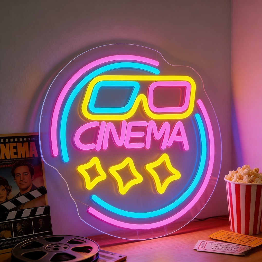 Home Cinema Wall Lights - Cinema Neon Sign LED Wall Art