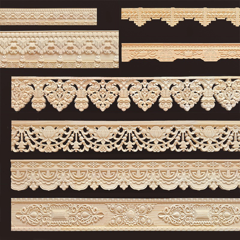Home Cinema Wall - Decorative Wood Furniture Molding Carved Lines