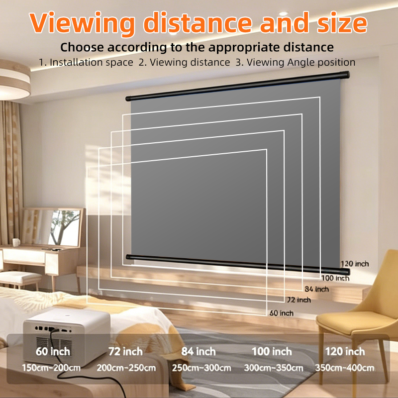 Home Cinema Wall Lights - Anti Light Gray Projection Screen No