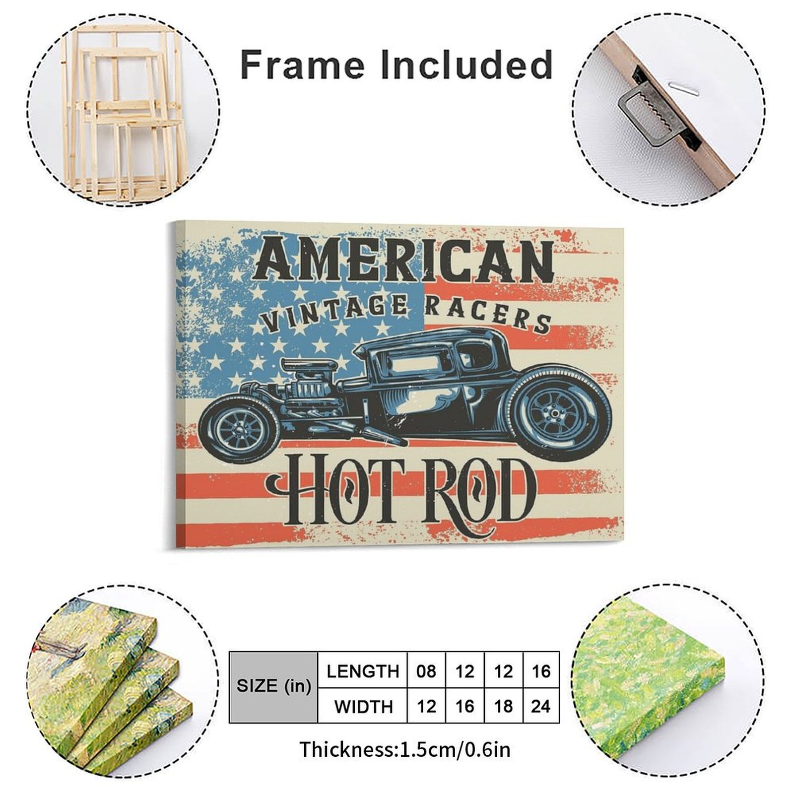 American Hot Rod Canvas Painti - Home Cinema Wall recensione e prezzo