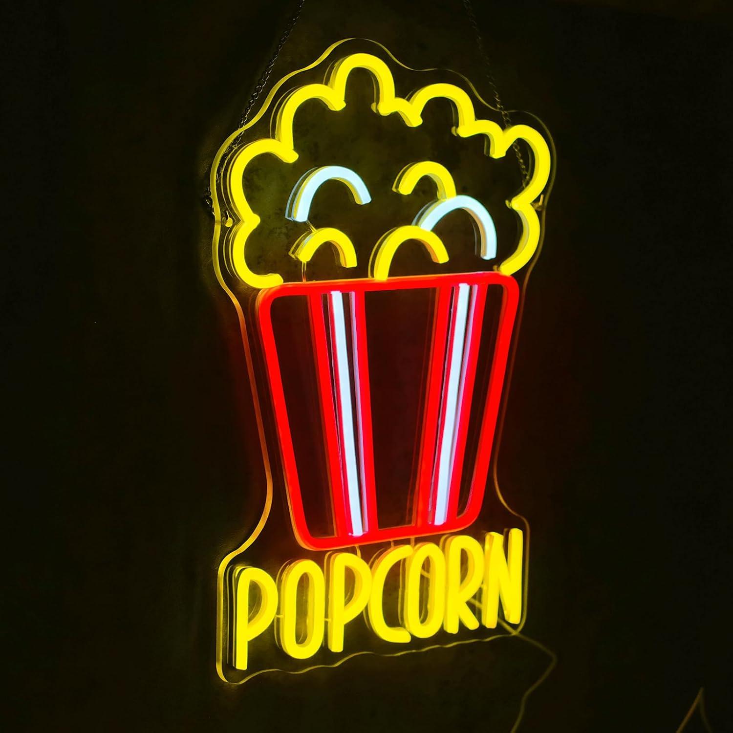 Popcorn Bucket Neon Sign USB D - Home Cinema Wall Lights recensione e prezzo