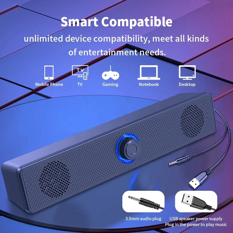 Soundbar Computer PC TV Laptop - Home Cinema Audio System recensione e prezzo