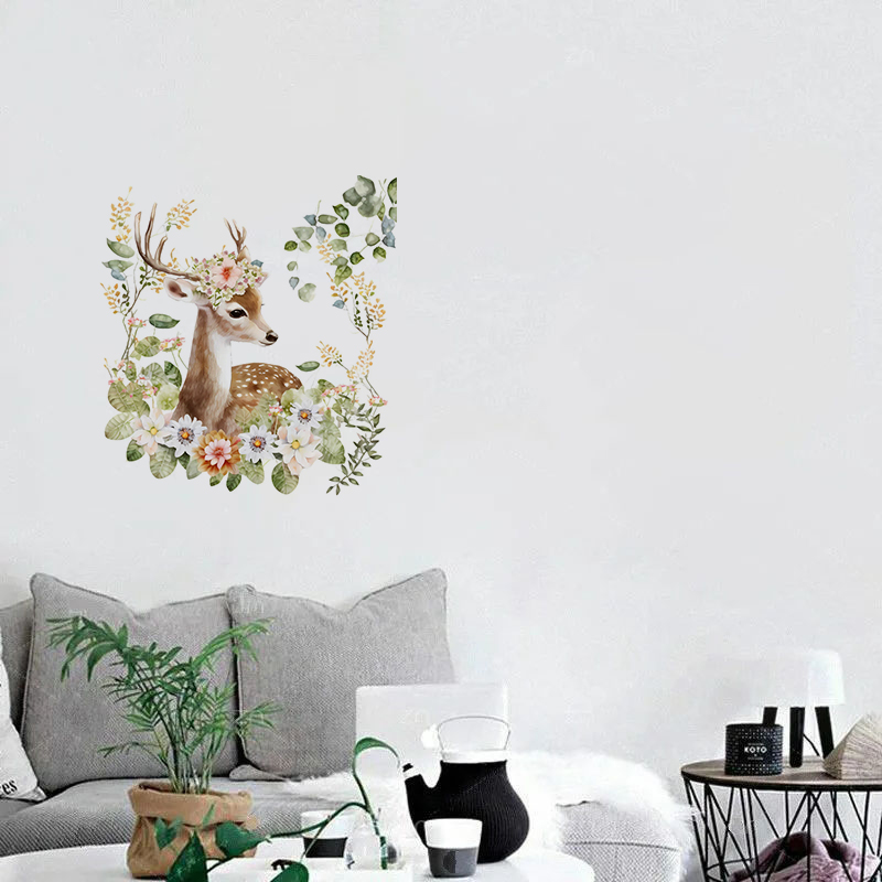 C400#Cute Deer Wall Sticker Ki - Home Cinema Wall recensione e prezzo