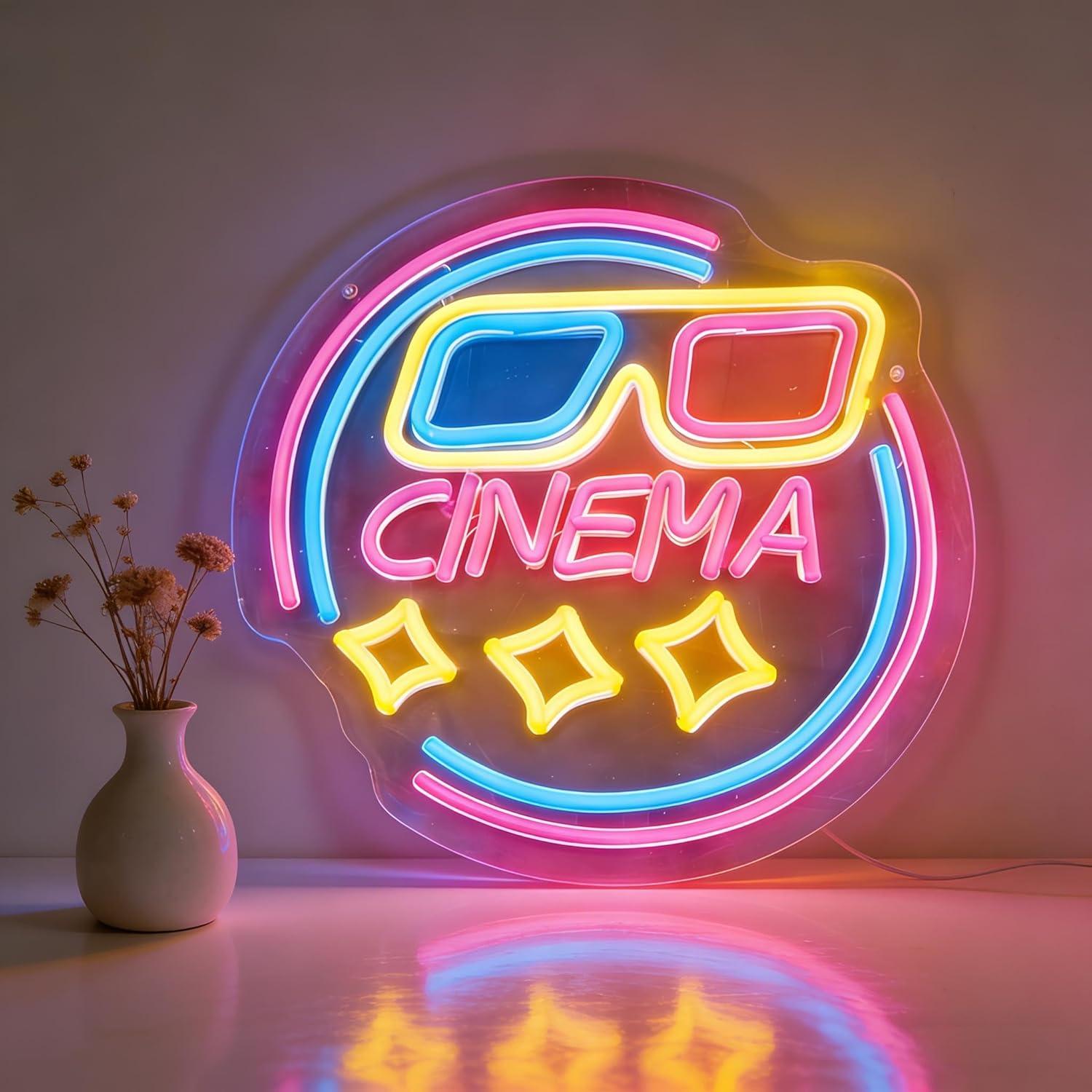 Cinema Neon Sign USB Dimmable  - Home Cinema Wall Lights recensione e prezzo