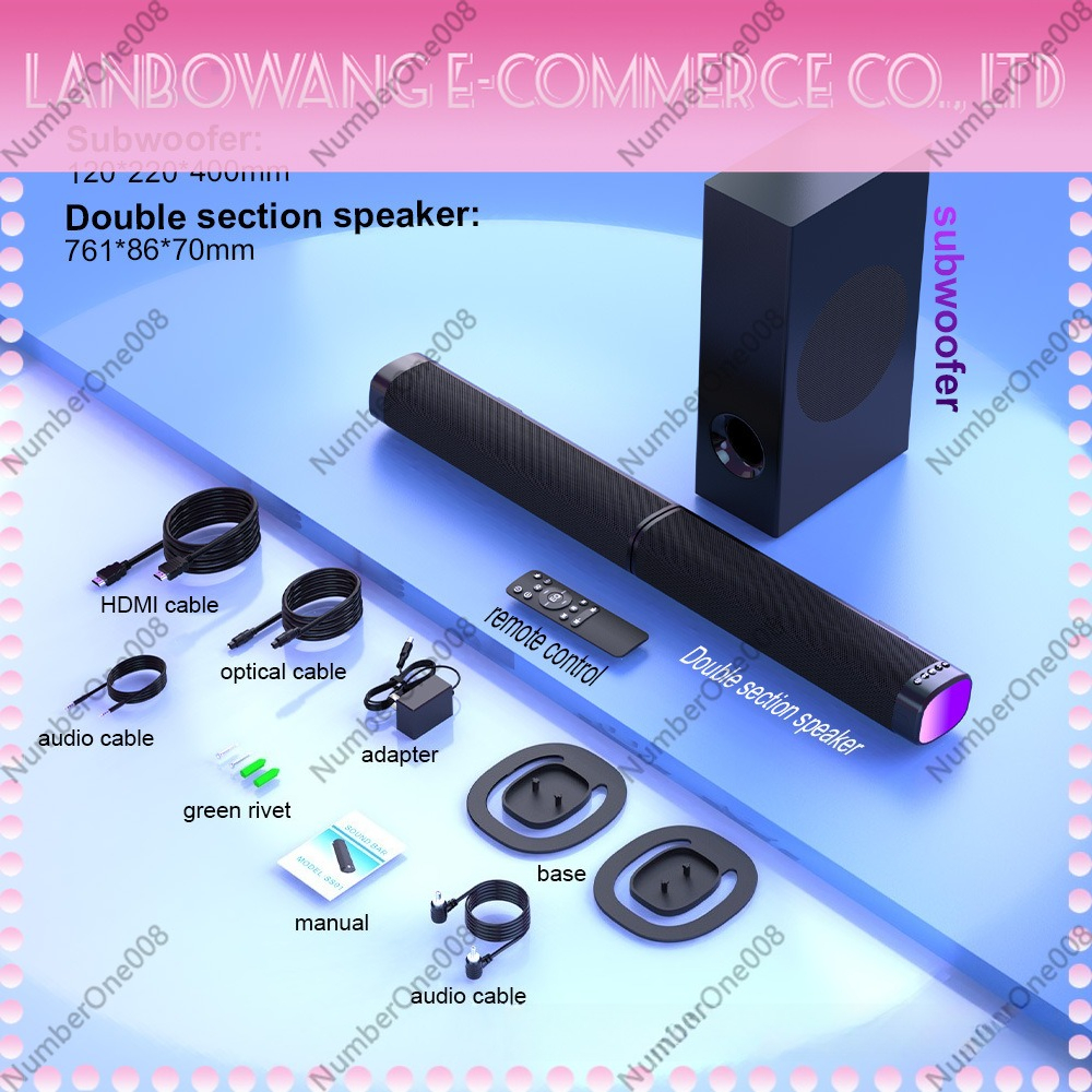 2.1 Channel Soundbar Bluetooth - Home Cinema Wall Lights recensione e prezzo