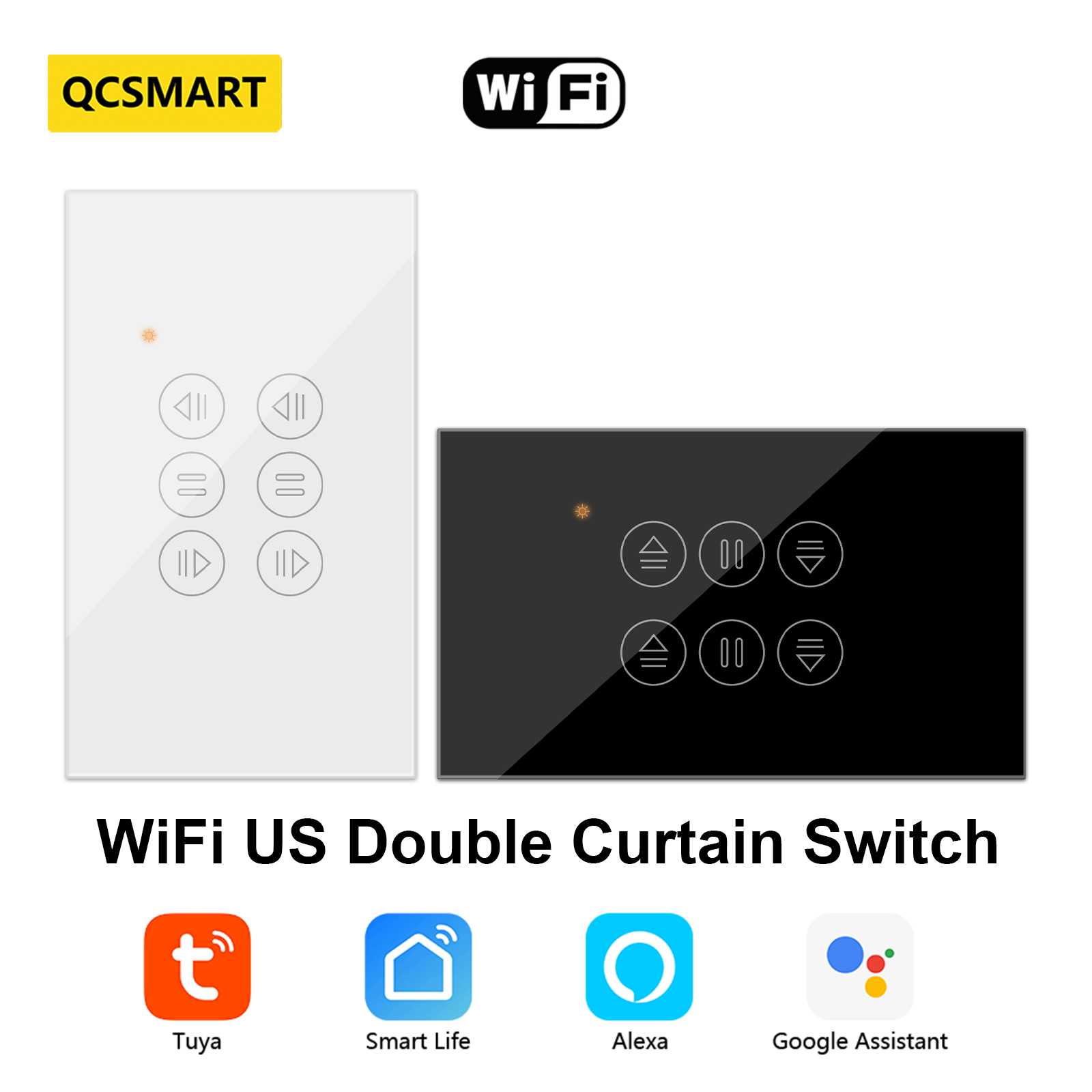 QCSMART WiFi Double Curtain US - Home Cinema App recensione e prezzo