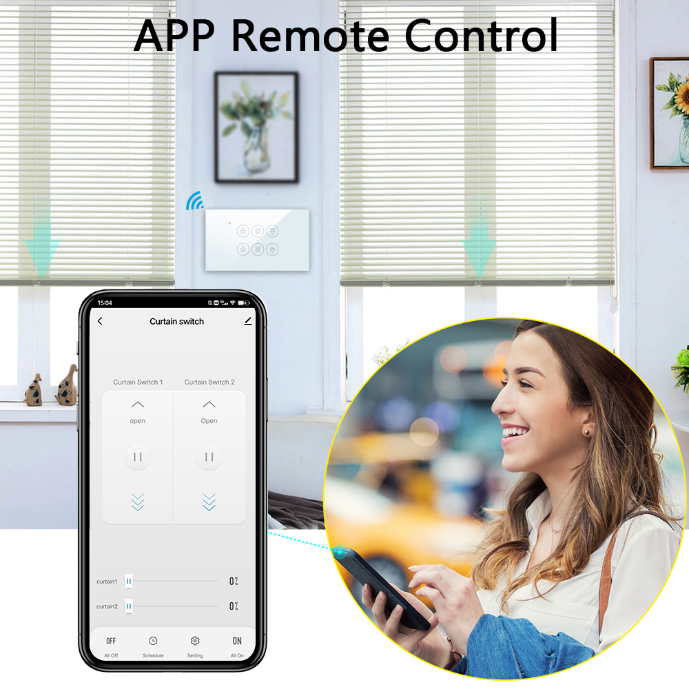 QCSMART WiFi Double Curtain US - Home Cinema App recensione e prezzo