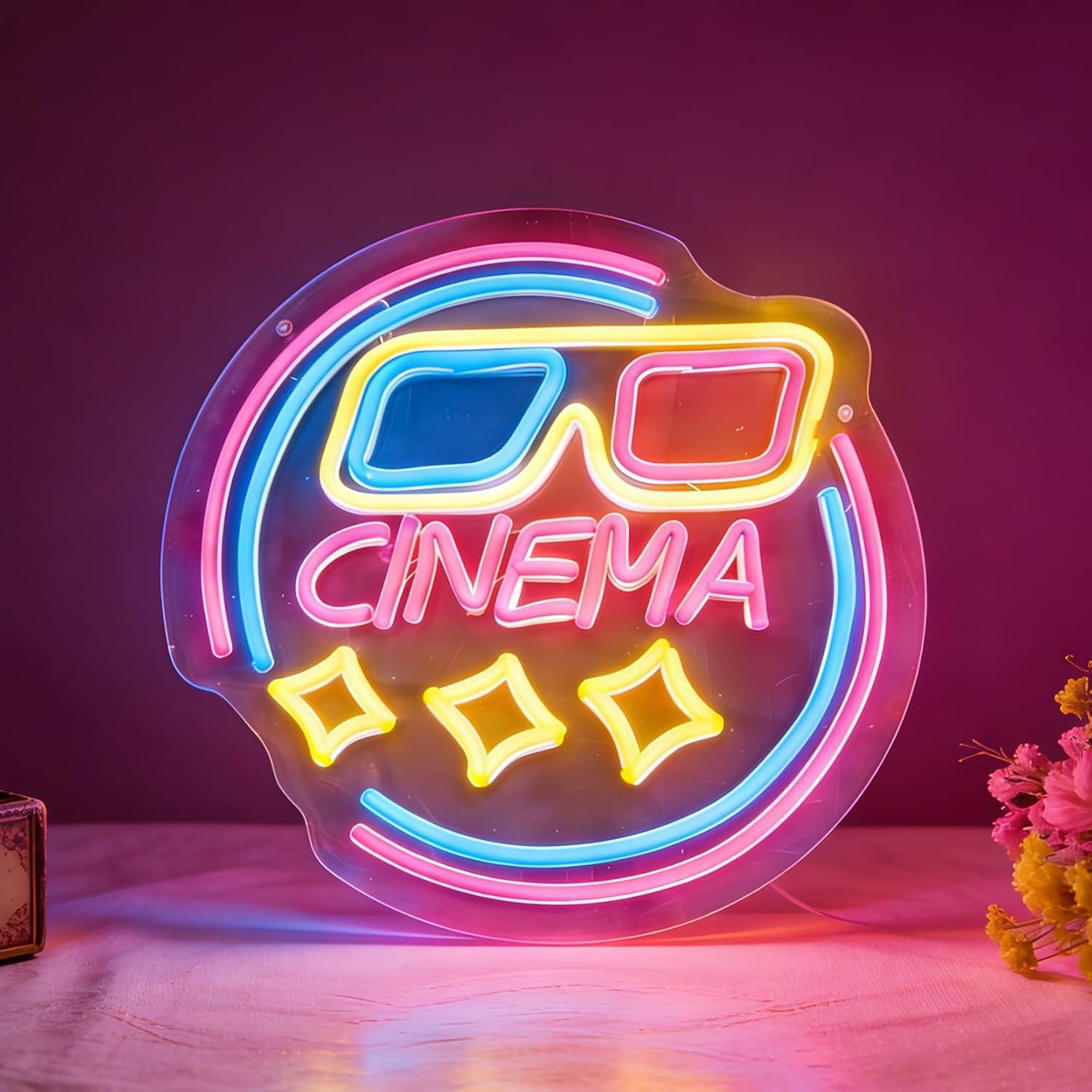 Cinema Neon Sign USB Dimmable  - Home Cinema Wall Lights recensione e prezzo