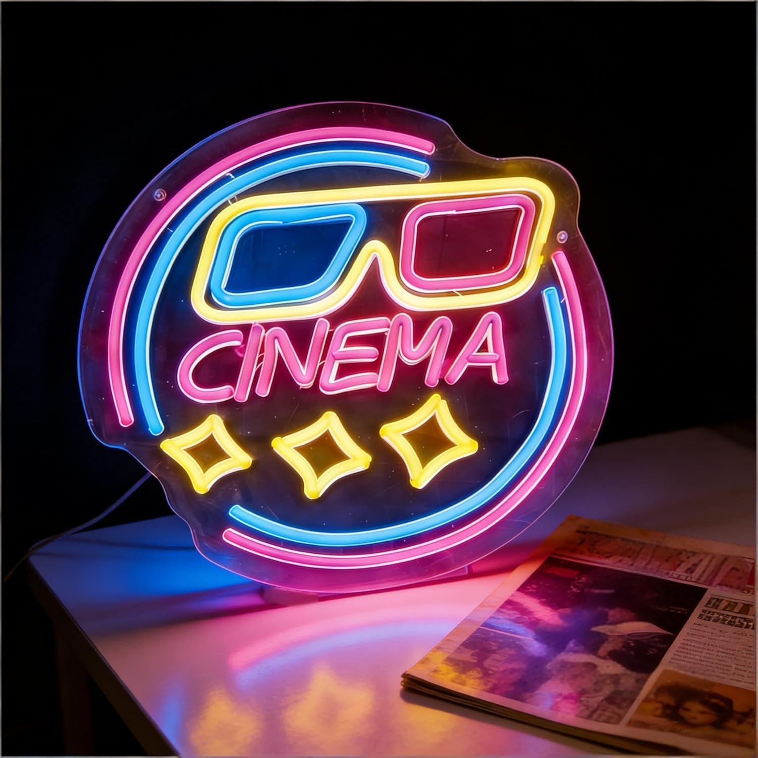 Cinema Neon Sign USB Dimmable  - Home Cinema Wall Lights recensione e prezzo