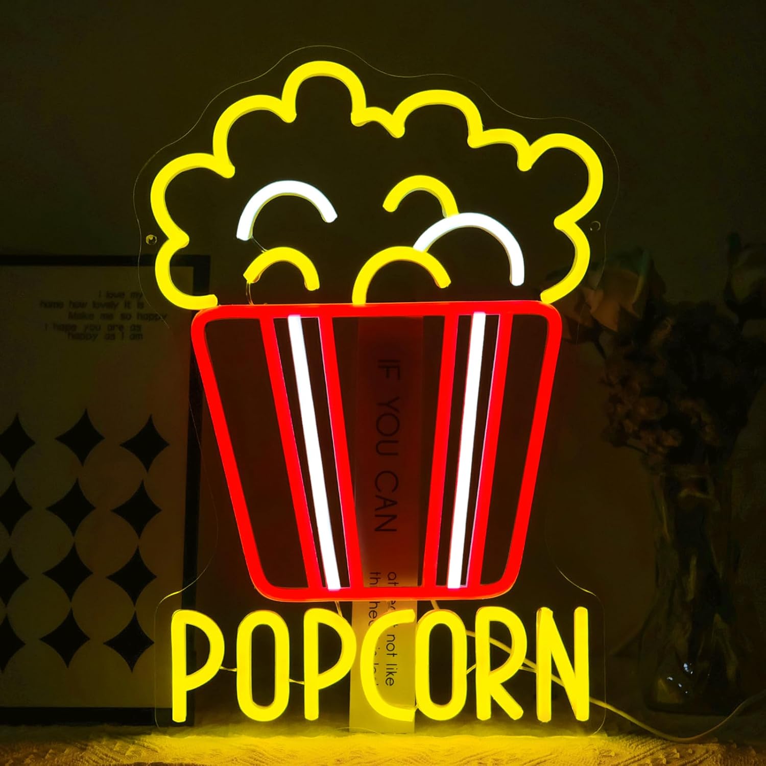 Bright Popcorn Bucket LED Neon - Home Cinema Wall Lights recensione e prezzo