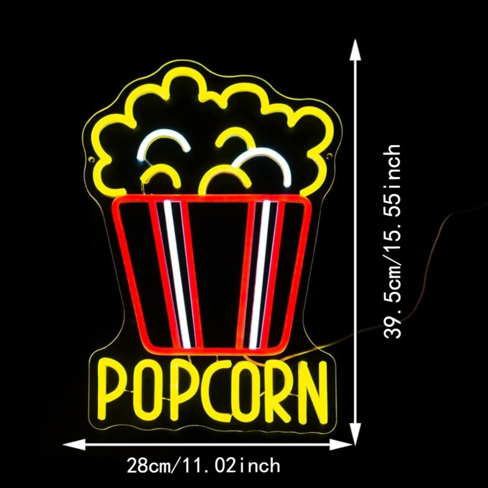 Bright Popcorn Bucket LED Neon - Home Cinema Wall Lights recensione e prezzo