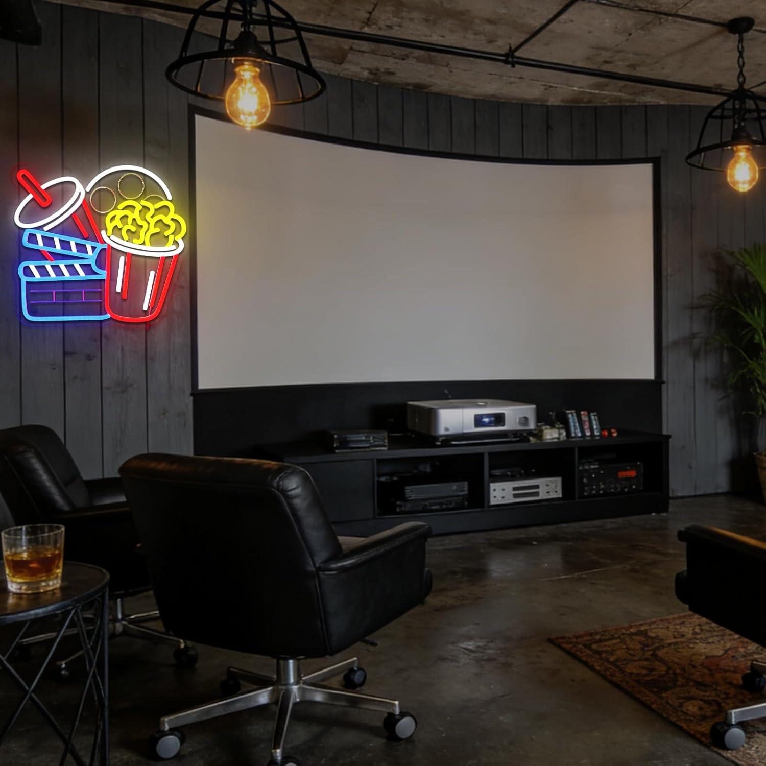 Cinema Snacks Neon Sign Dimmab - Home Cinema Wall Lights recensione e prezzo