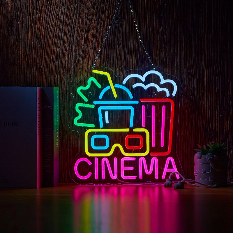 Cinema Neon Sign,Movie Time Ni - Home Cinema Wall Lights recensione e prezzo