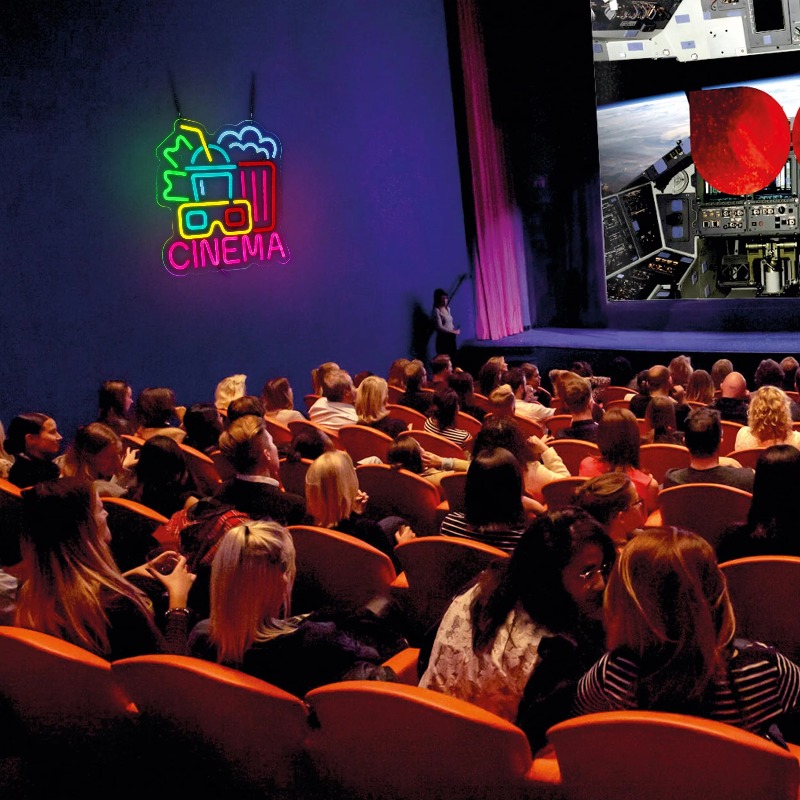 Cinema Neon Sign,Movie Time Ni - Home Cinema Wall Lights recensione e prezzo
