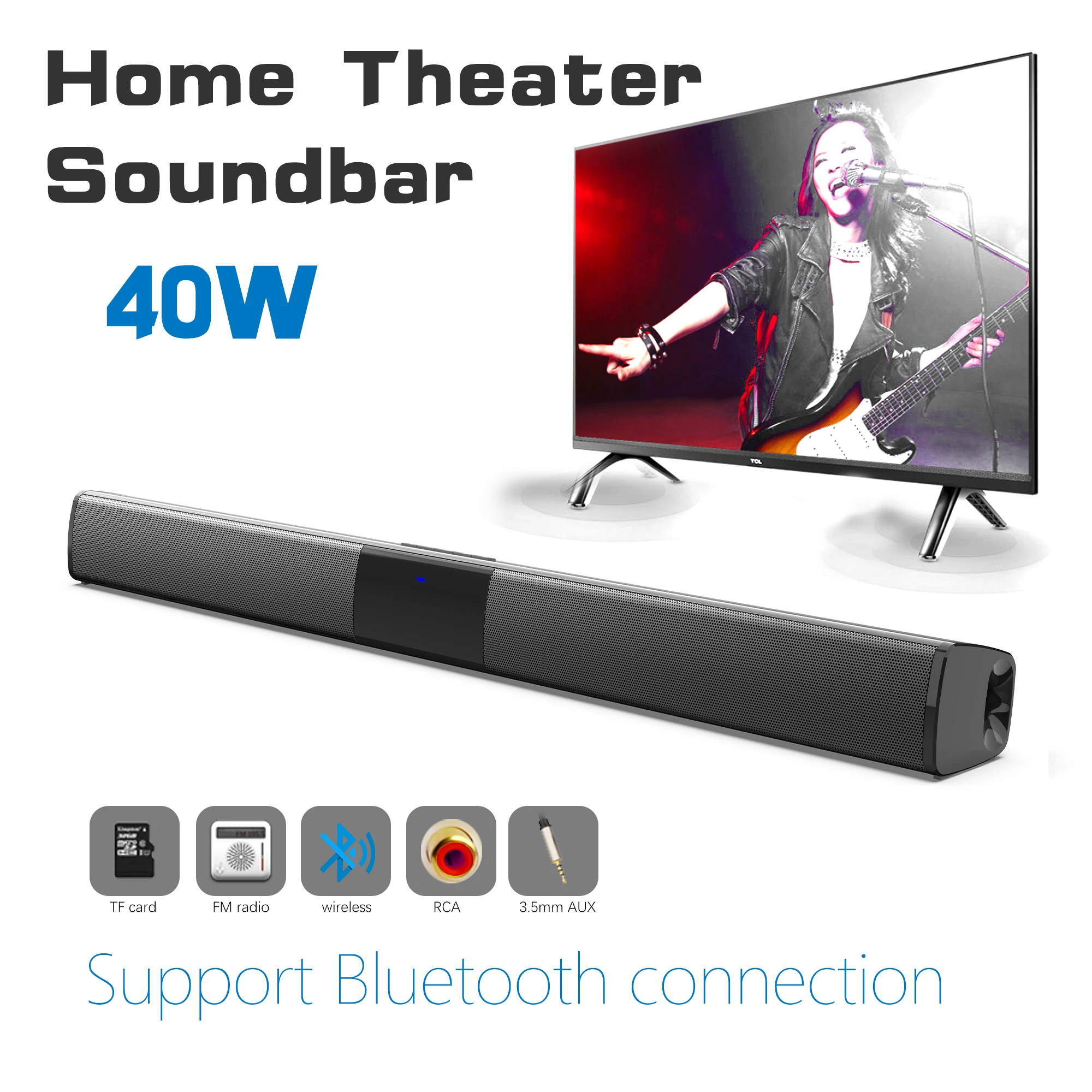 40W High Power Soundbar for TV - Home Cinema Audio System recensione e prezzo