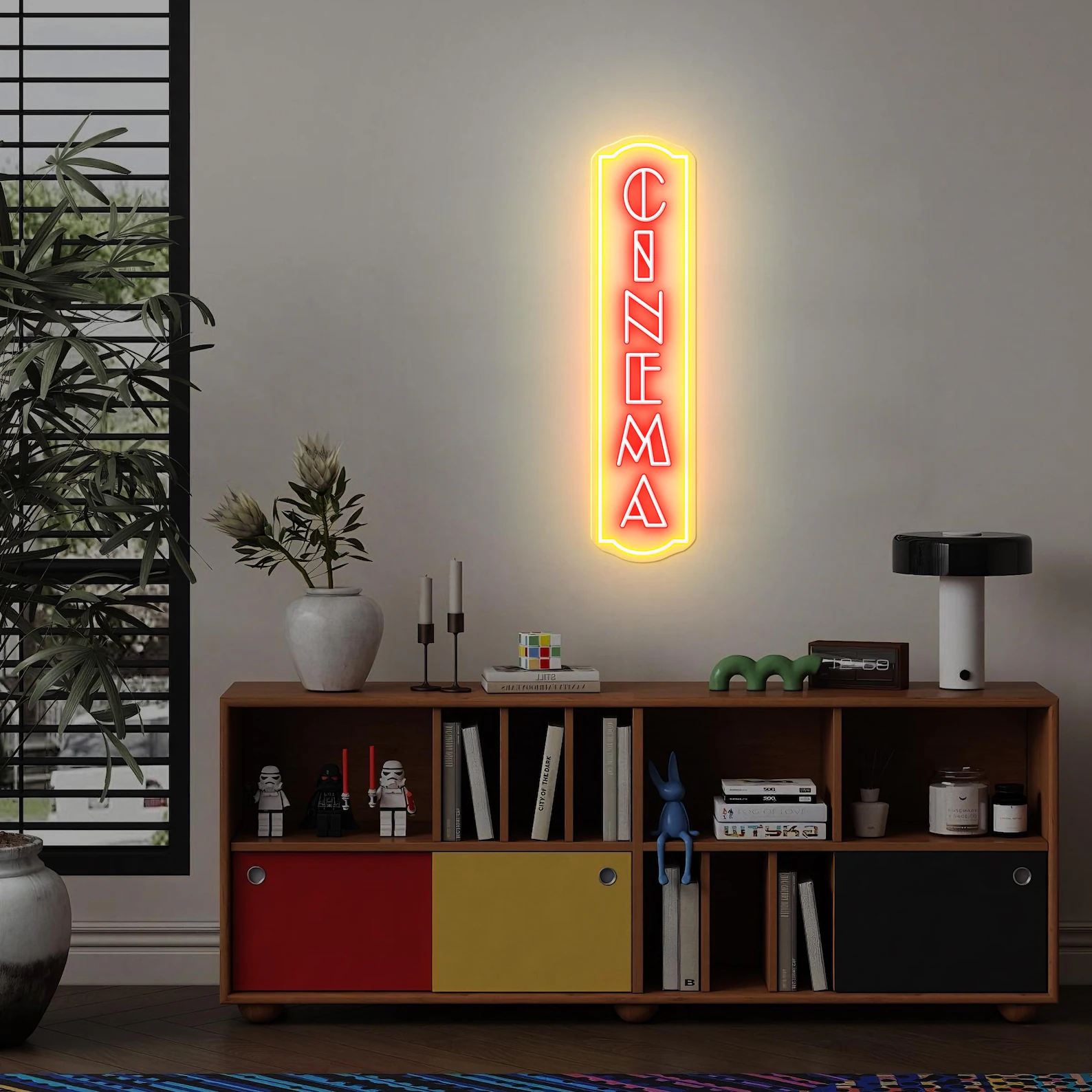 Vertical Cinema Neon Sign for  - Home Cinema Wall Lights recensione e prezzo