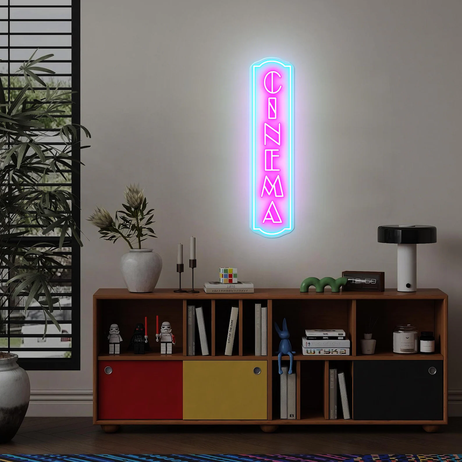 Vertical Cinema Neon Sign for  - Home Cinema Wall Lights recensione e prezzo