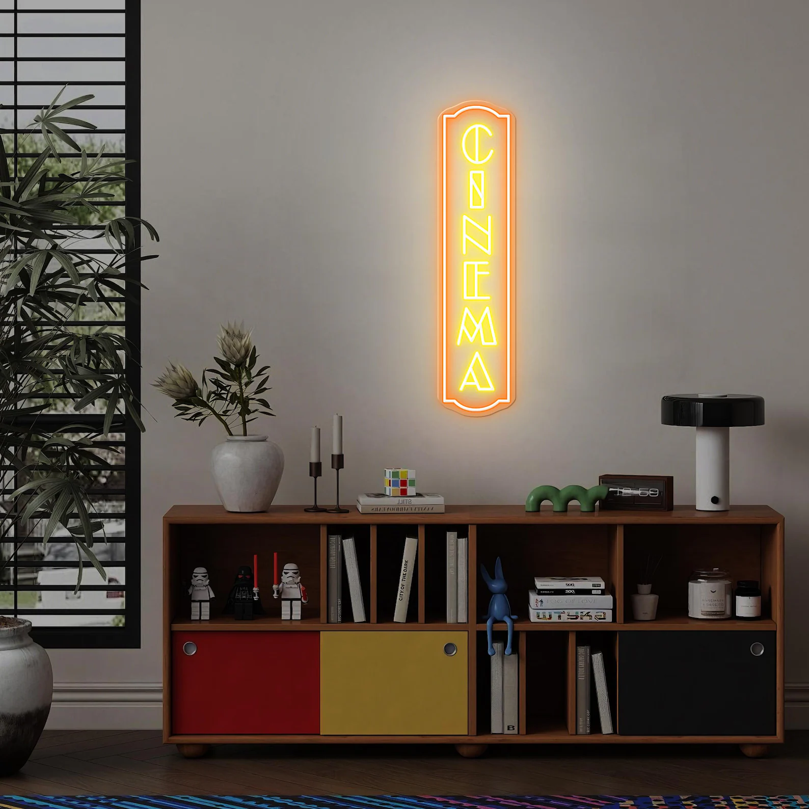 Vertical Cinema Neon Sign for  - Home Cinema Wall Lights recensione e prezzo