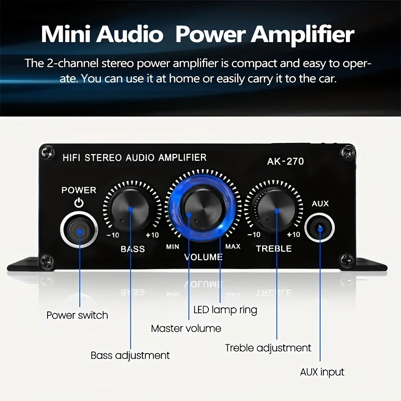 AK-270 400W Mini Power Amplifi - Home Cinema Audio System recensione e prezzo