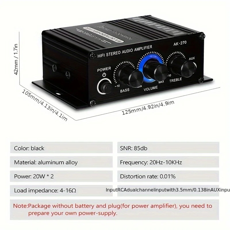 AK-270 400W Mini Power Amplifi - Home Cinema Audio System recensione e prezzo