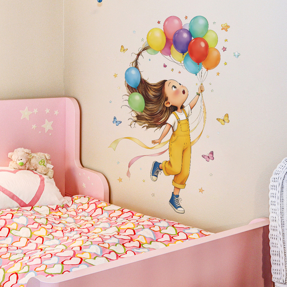 Cartoon Little Girl Balloon Bu - Home Cinema Wall recensione e prezzo