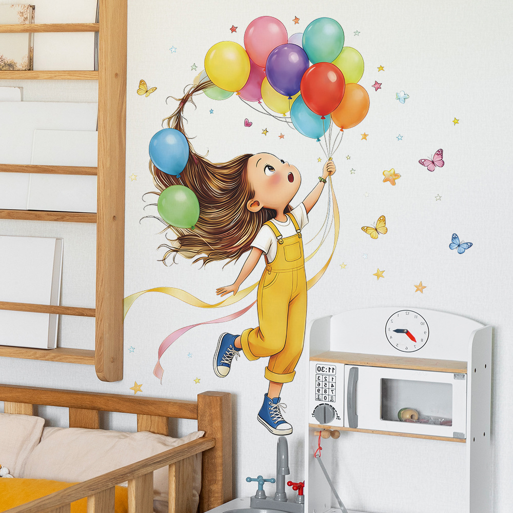 Cartoon Little Girl Balloon Bu - Home Cinema Wall recensione e prezzo