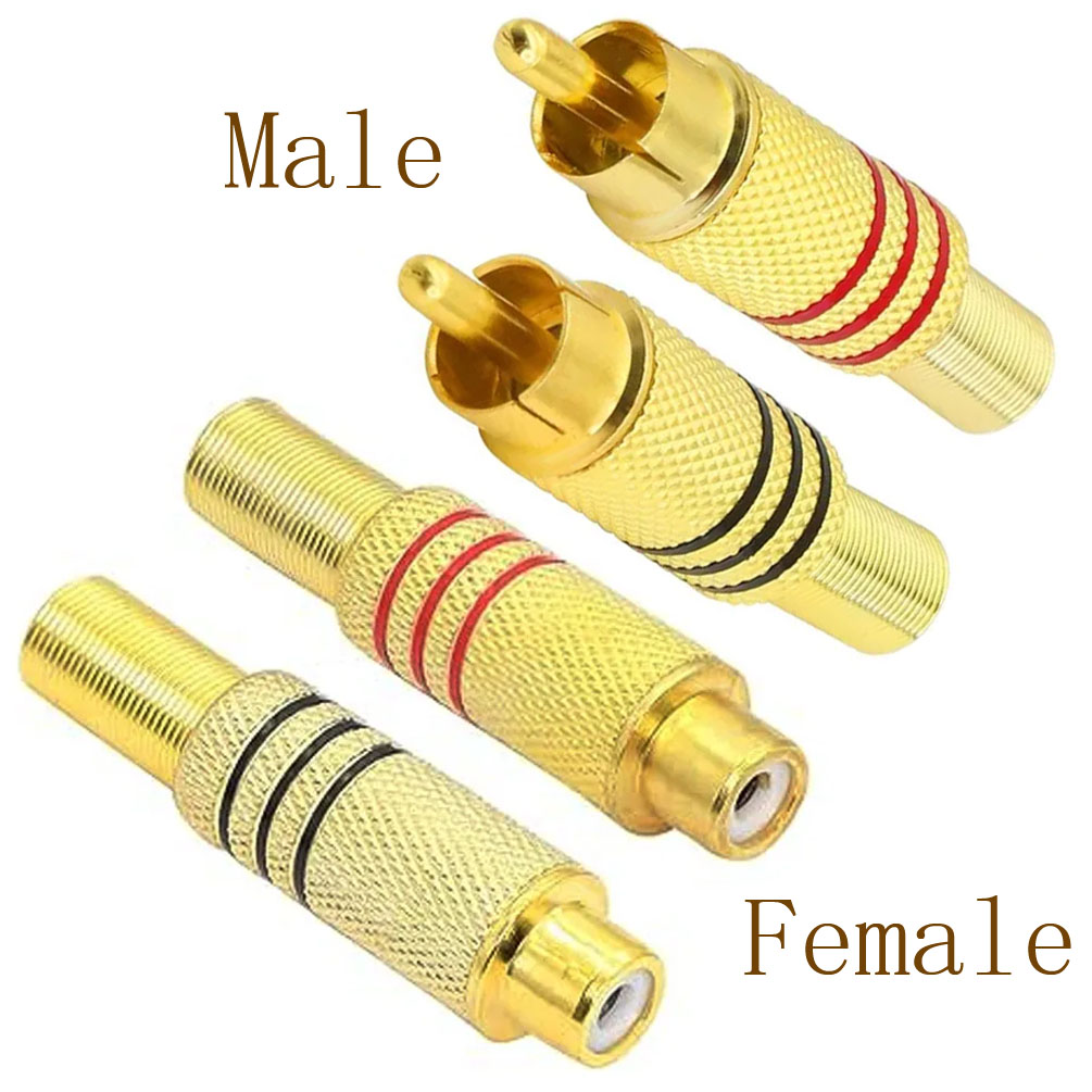 4PCS RCA Plug Gold Plated Sold - Home Cinema Audio System recensione e prezzo