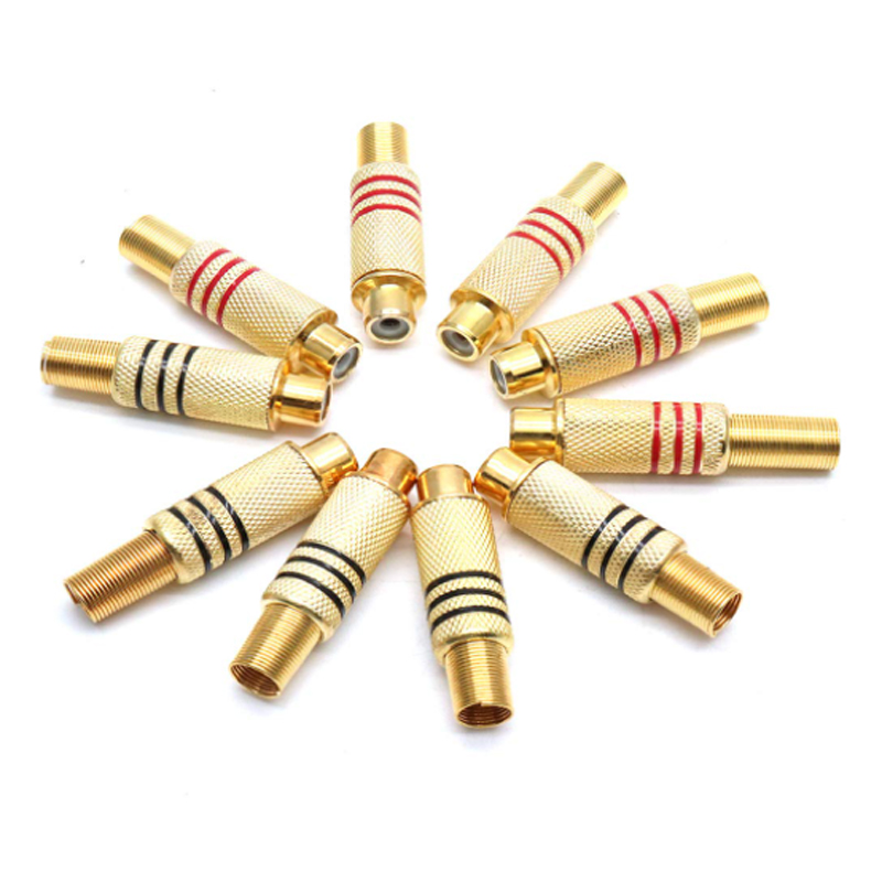 4PCS RCA Plug Gold Plated Sold - Home Cinema Audio System recensione e prezzo